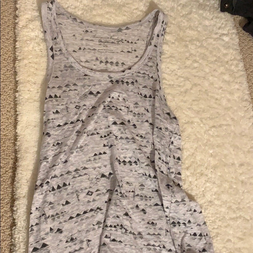 American Eagle black and white tank top